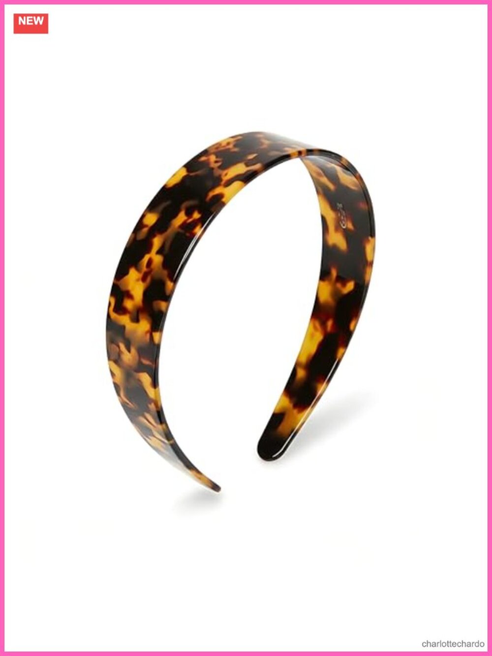 Wide Tortoise Headband with Teeth Acetate Resin Non Slip No Headache Hairband